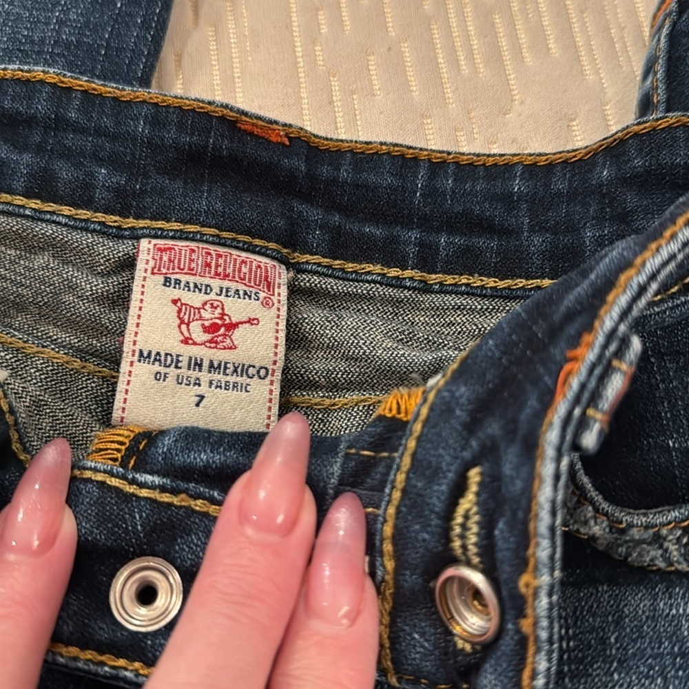 TRUE RELIGION Girls’ Julie Straight Leg Jeans, size 7 - Picture 13 of 16